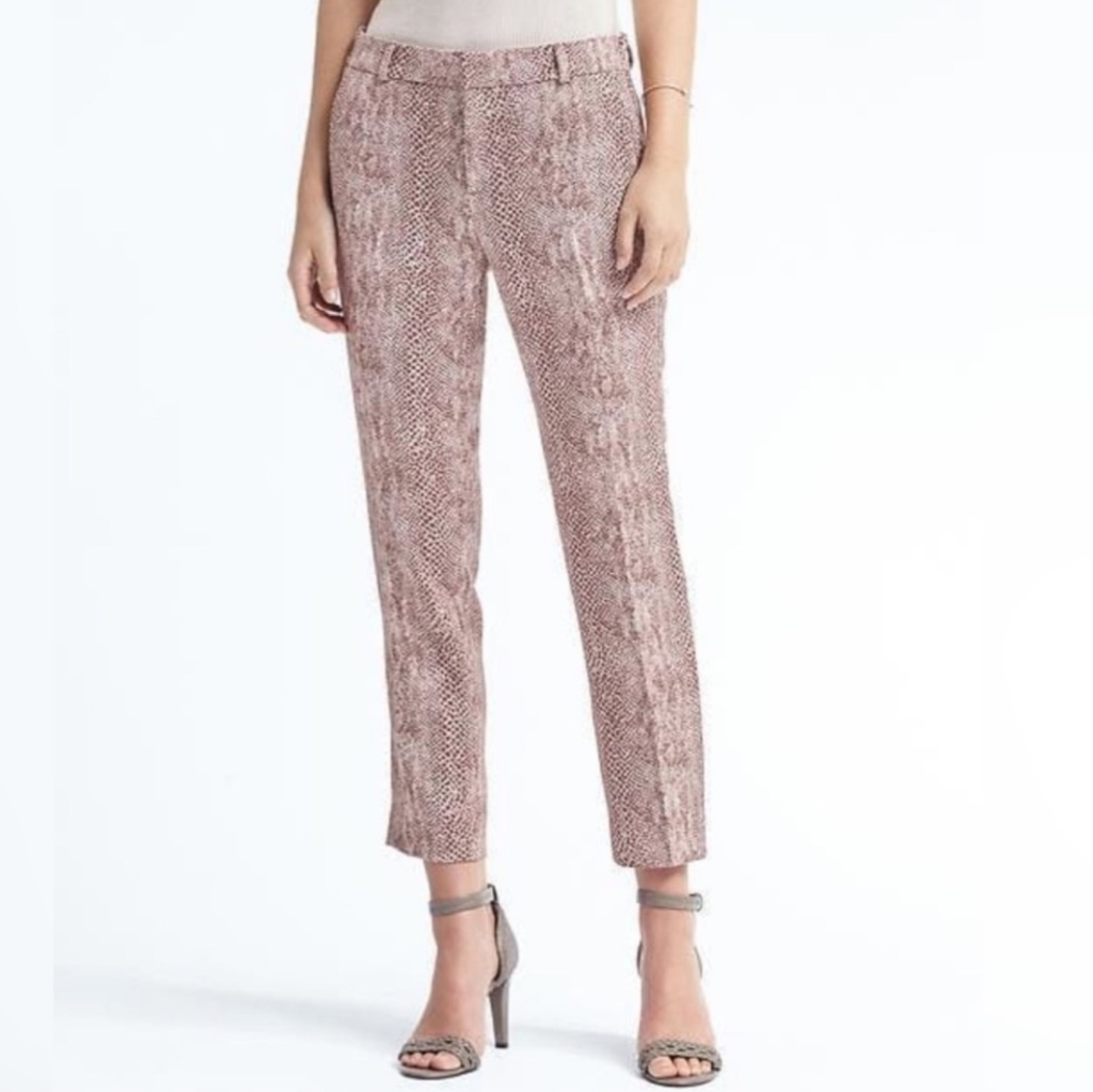 Banana Republic Avery Python Snakeskin Print Pants